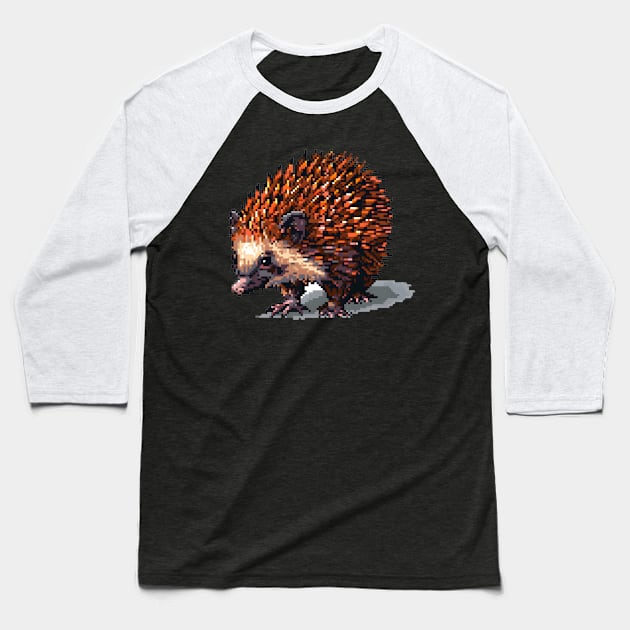 16-Bit Porcupine Baseball T-Shirt by Animal Sphere